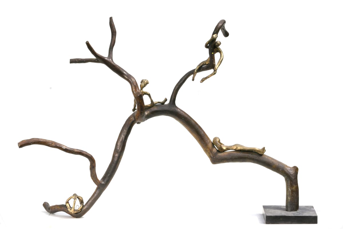 Sculpture en bronze, 'Après la tempête'